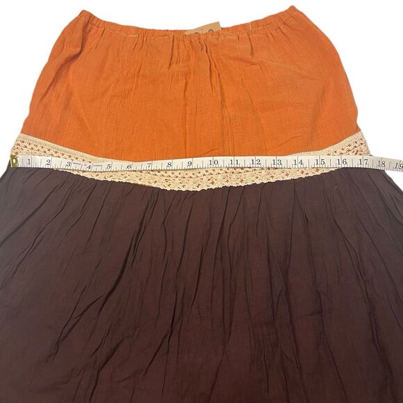 DOL.Design Y2K Maxi Skirt NWT Boho Tiered Crochet Lace Fall Festival Cottagecore - Picture 3 of 10